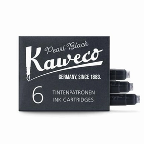 locking Kaweco 6-Pack Ink Cartridge Black Pearl