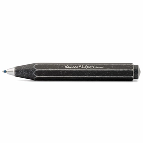 Kaweco Al Sport Stonewashed Black Ballpoint Pen thin