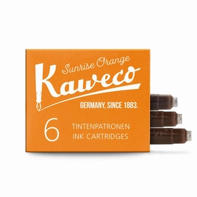 Kaweco Ink Cartridges 6-Pack Sunrise Orange wooden stackable