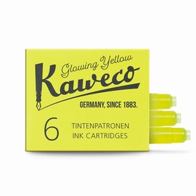 Kaweco Ink Cartridges 6 Pieces Glowing Yellow bronze vegan
