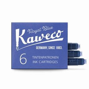 foldable bronze Kaweco Ink Cartridges Royal Blue 6-Pack