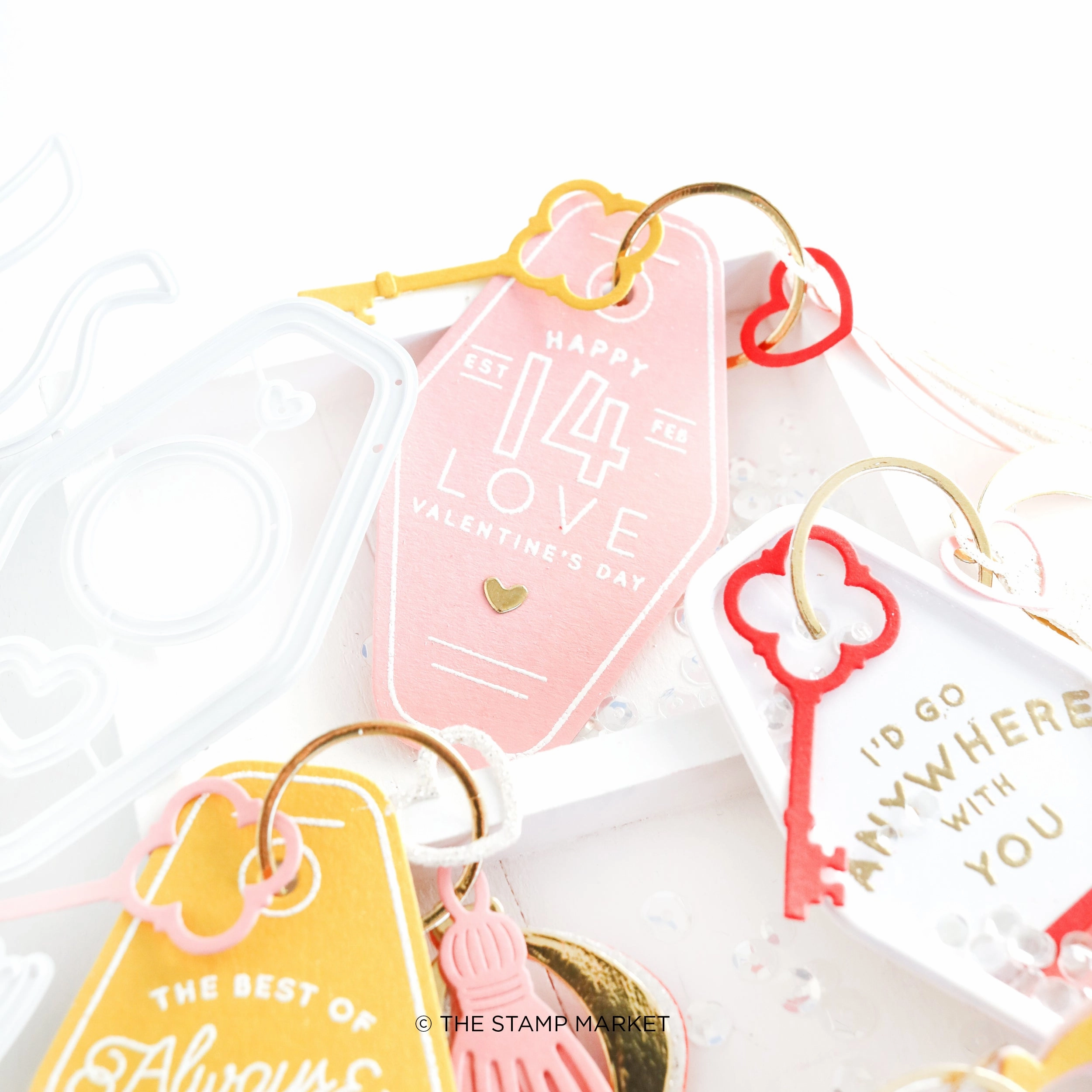 trendy matte Key To My Heart Stamp