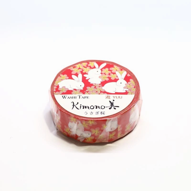Kimono Rabbit Japanese Washi Tape soft flat