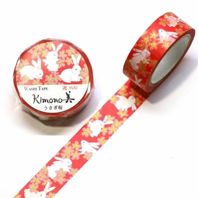 Kimono Rabbit Japanese Washi Tape washable