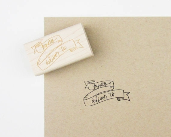 Kindly Deliver To Banner Rubber Stamp multipack