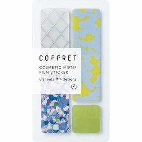 King Jim Coffret Cosmetic Motif Film Stickers Bar Chiffon Yellow vintage