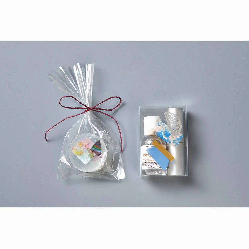 King Jim Coffret Cosmetic Motif Film Stickers Square Horizon Blue washable