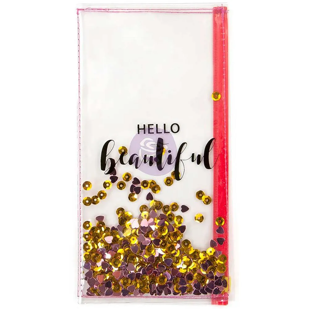 Hello Beautiful Prima Traveler'S Journal Clear Shaker Pouch exclusive automatic
