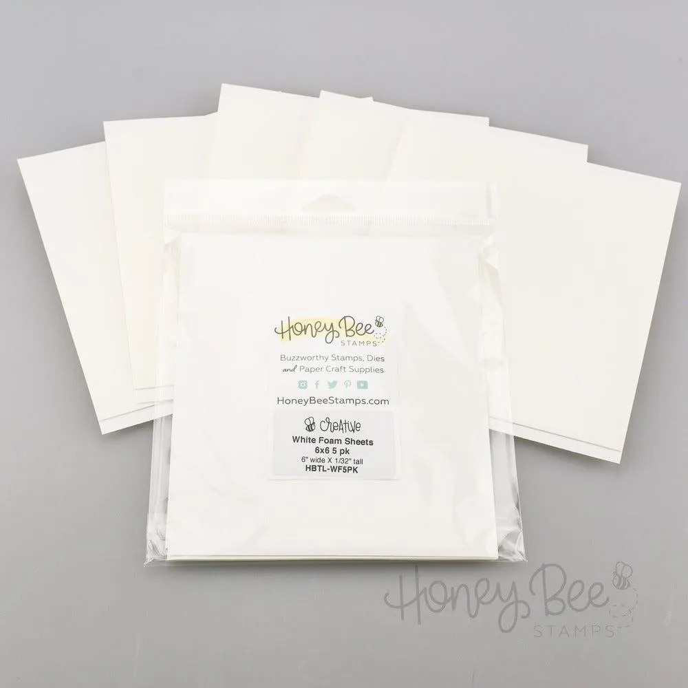 expandable White Foam Sheets - 6"X6" 5Pk