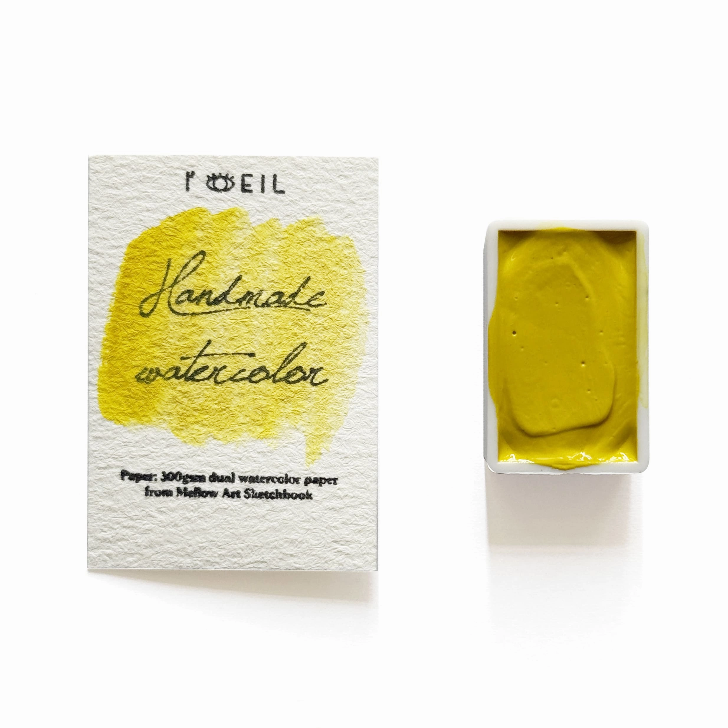 Azo Yellow Py151 - Artist Grade Handmade Honey Based Watercolor Paint Full Pan 3.2Ml basic exclusive