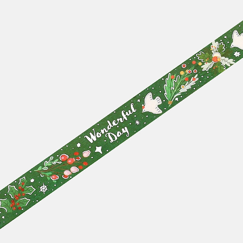 slim refined Christmas Happiness Washi Tape