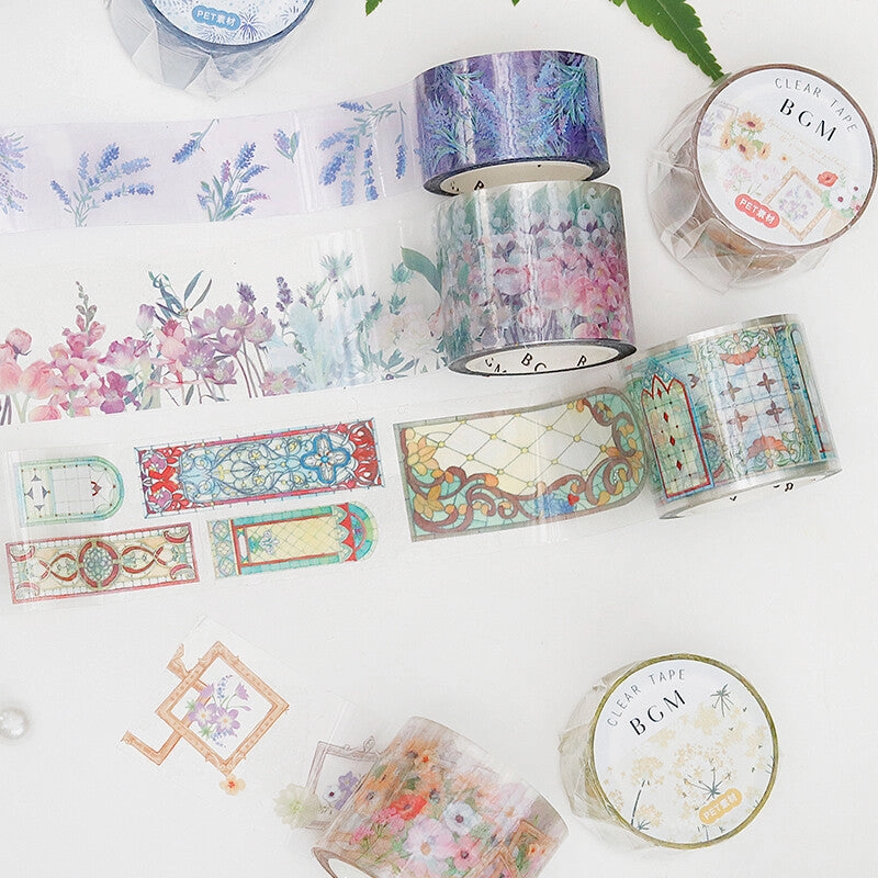 trendy Flower Gallery Pet Clear Tape Bgm