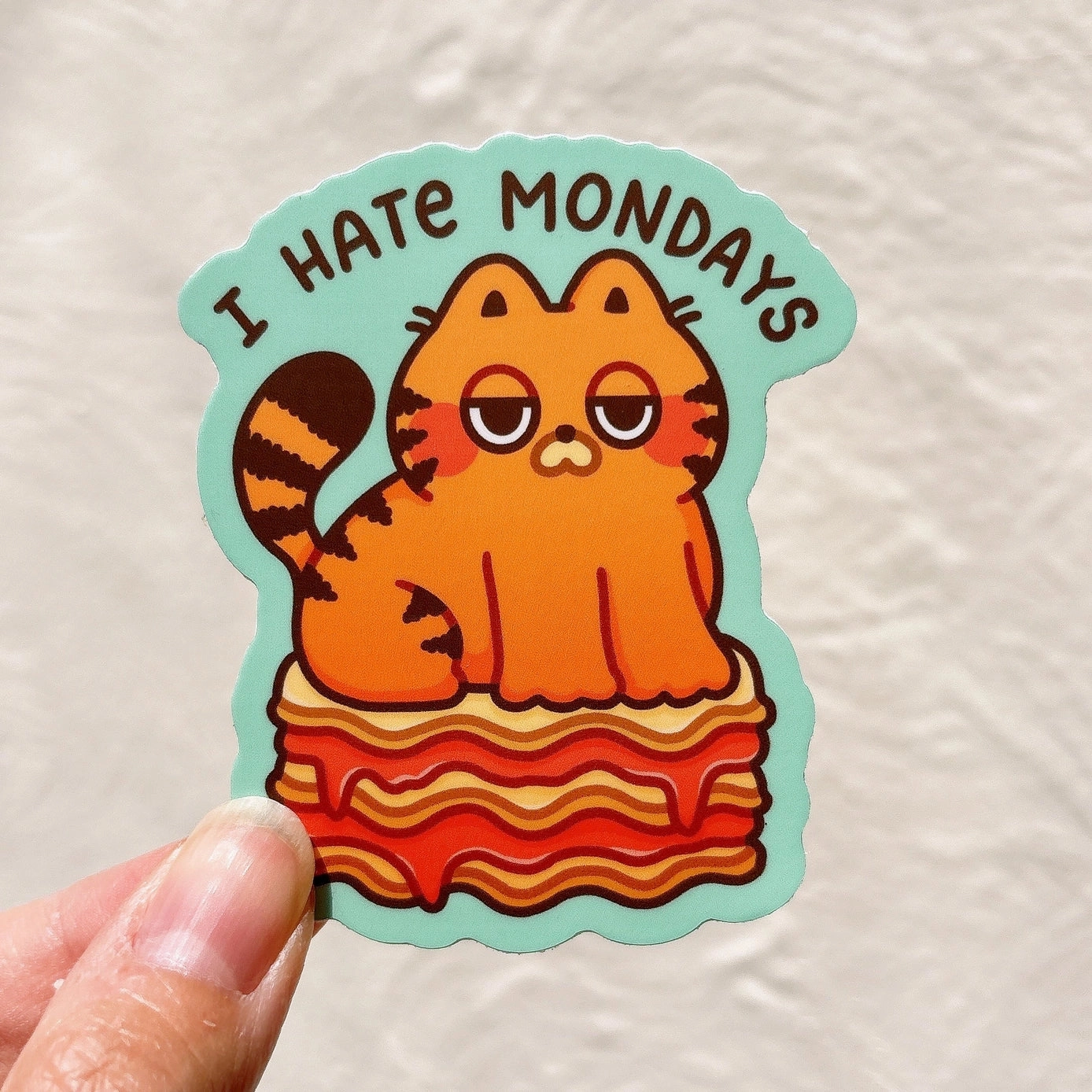 shockproof bold Stickyriceco Vinyl Sticker - I Hate Mondays