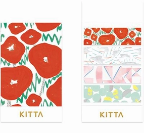 essential washable Kitta Washi Tape Poppy