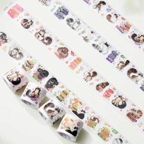 magnetic Kitten'S Play Washi Tape Sticker Set