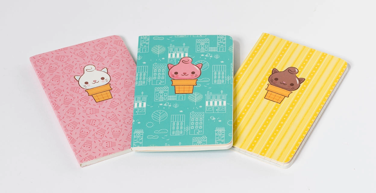 Kitty Cones Pocket Notebook Collection (Set Of 3) special