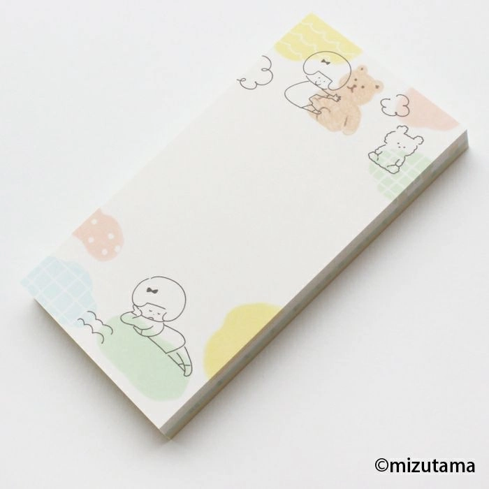 Kokoro Moyou Slim Memo Pad - Cuddly compact