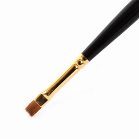 expandable exclusive Kolinsky Gold Sable Paintbrush - Short Flat, #12