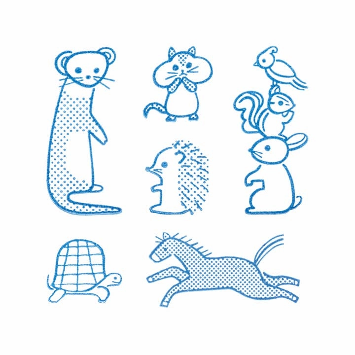 bundle Kori Jirushi Crystal Clarity Stamp Set- Animals