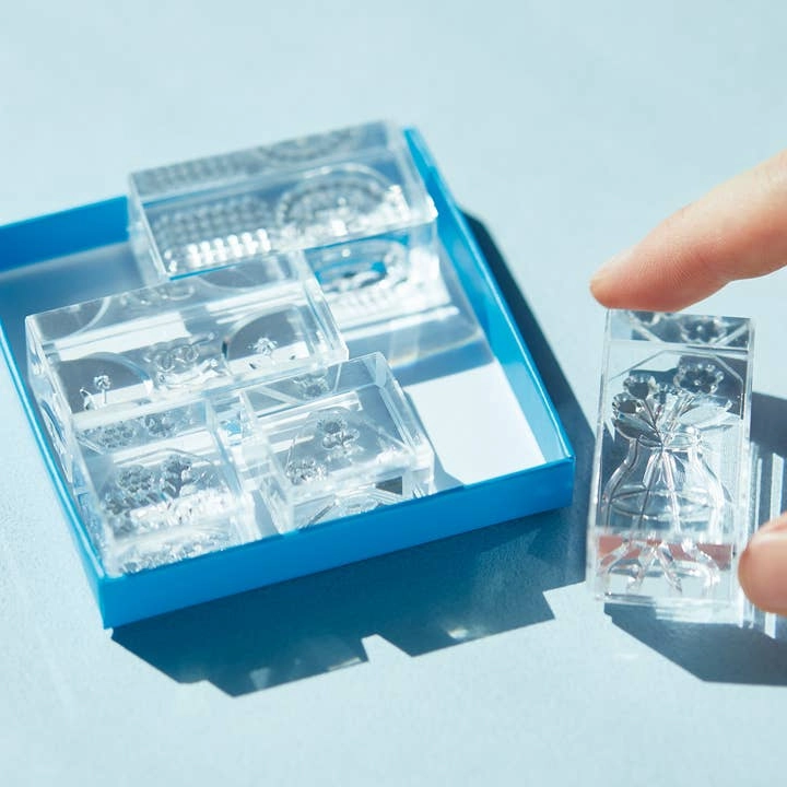 affordable tall Kori Jirushi Crystal Clarity Stamp Set- Flower