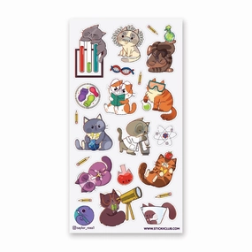 Lab Cats Sticker Sheet basic