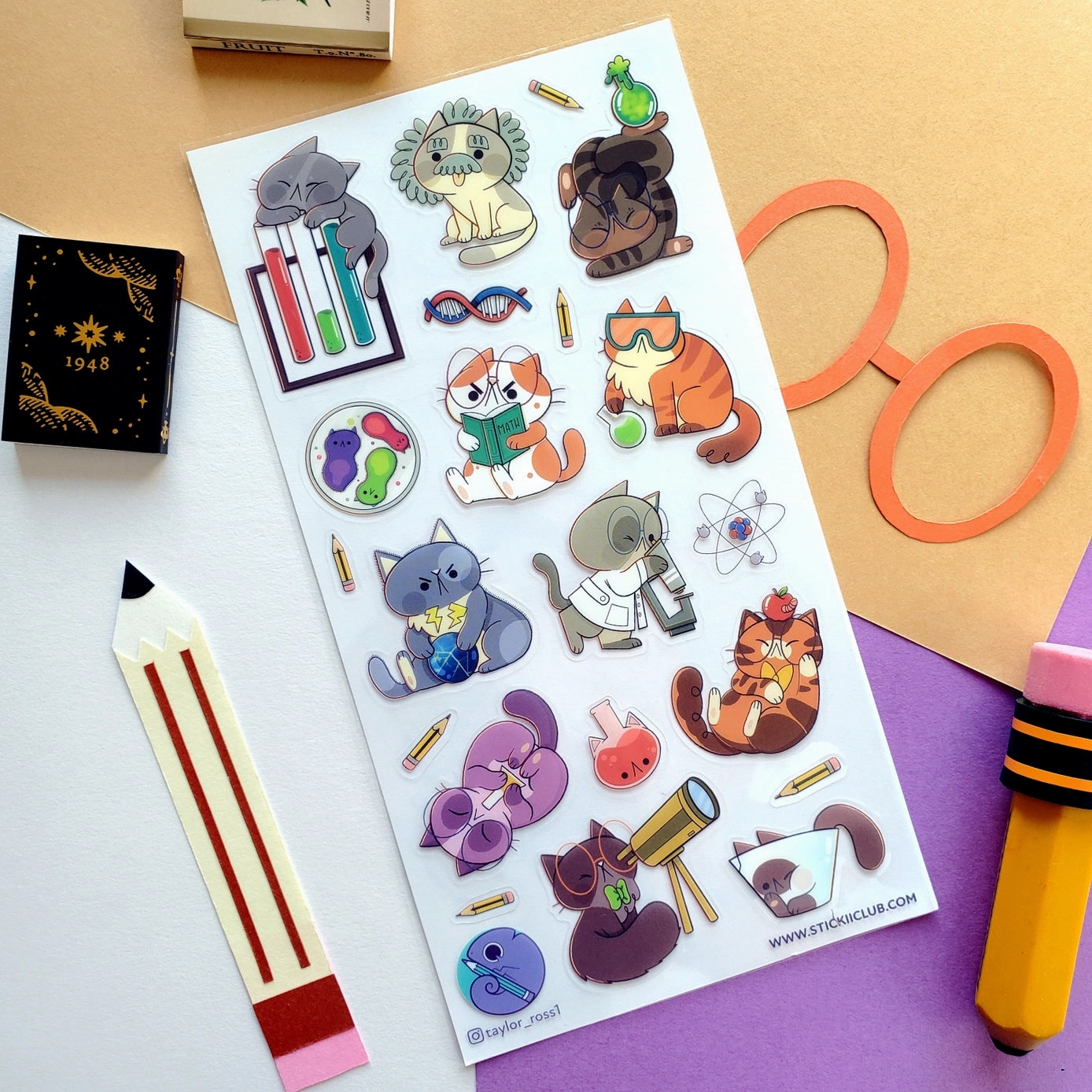 Lab Cats Sticker Sheet foldable special