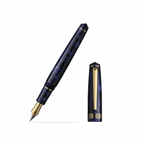 lightweight ceramic Laban Rosa Blue Fountain Pen