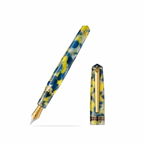 Laban Rosa Blue/Yellow Fountain Pen popular