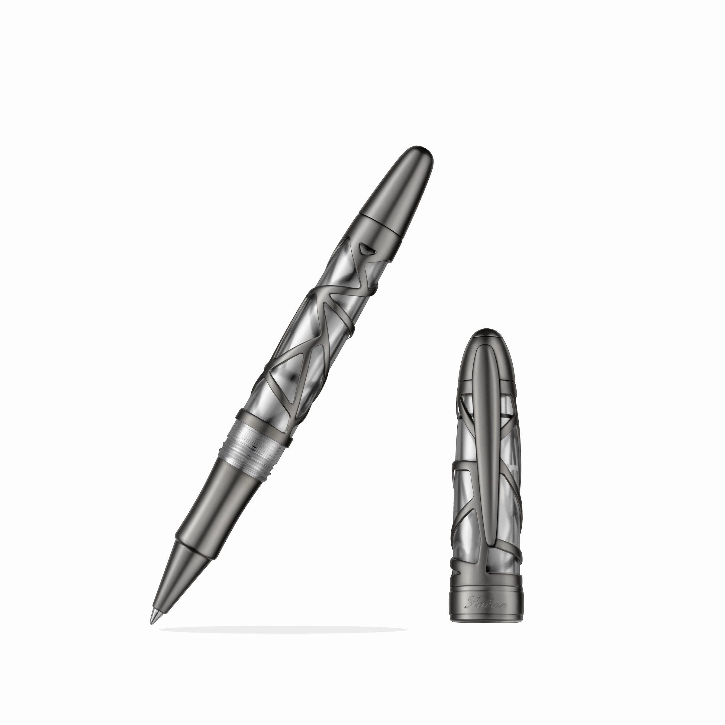 Laban Skeleton Gunmetal Rollerball Pen wooden