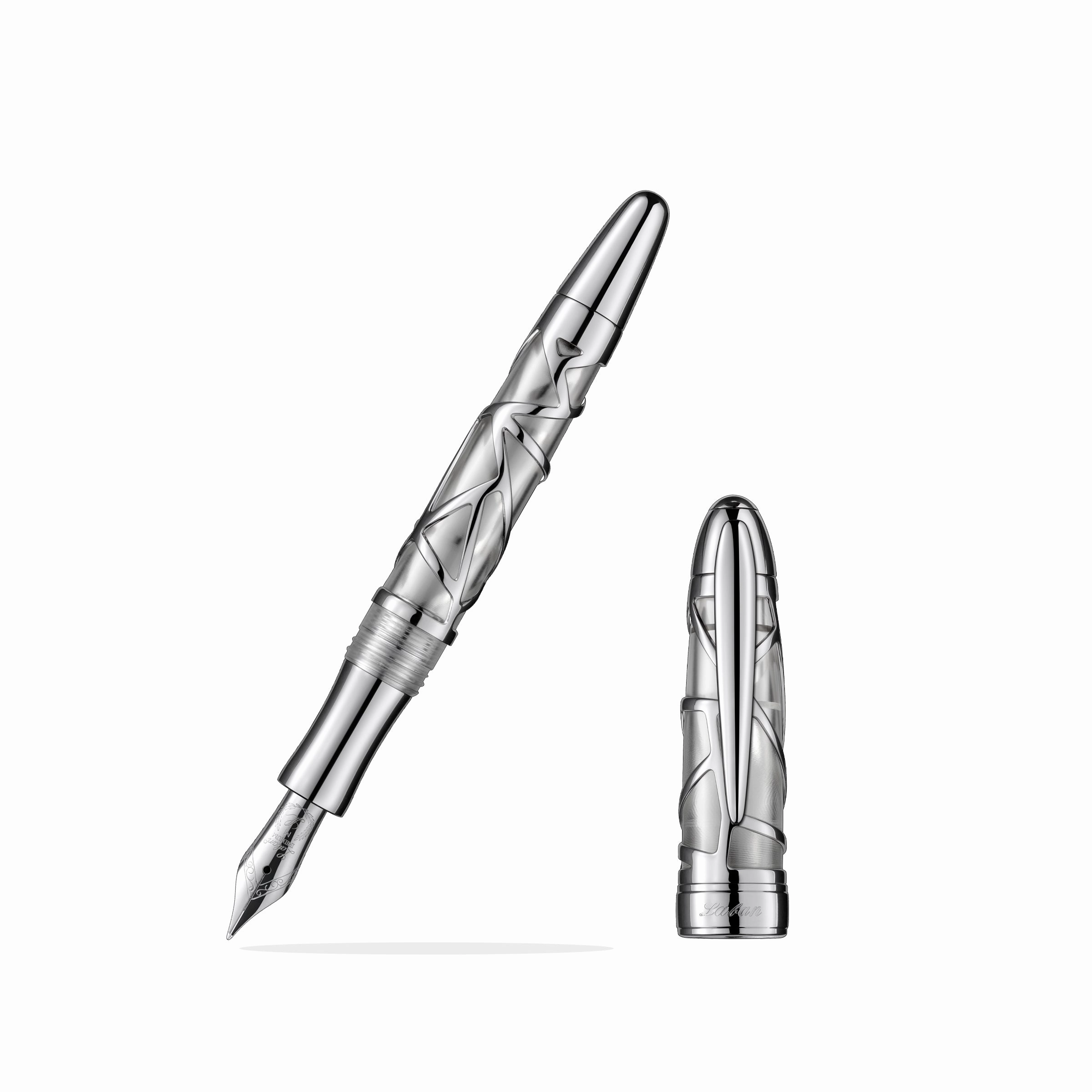 Laban Skeleton Silver Fountain Pen bundle