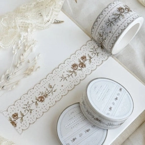 daily Lace & Roses Brown Washi Tape 30Mm