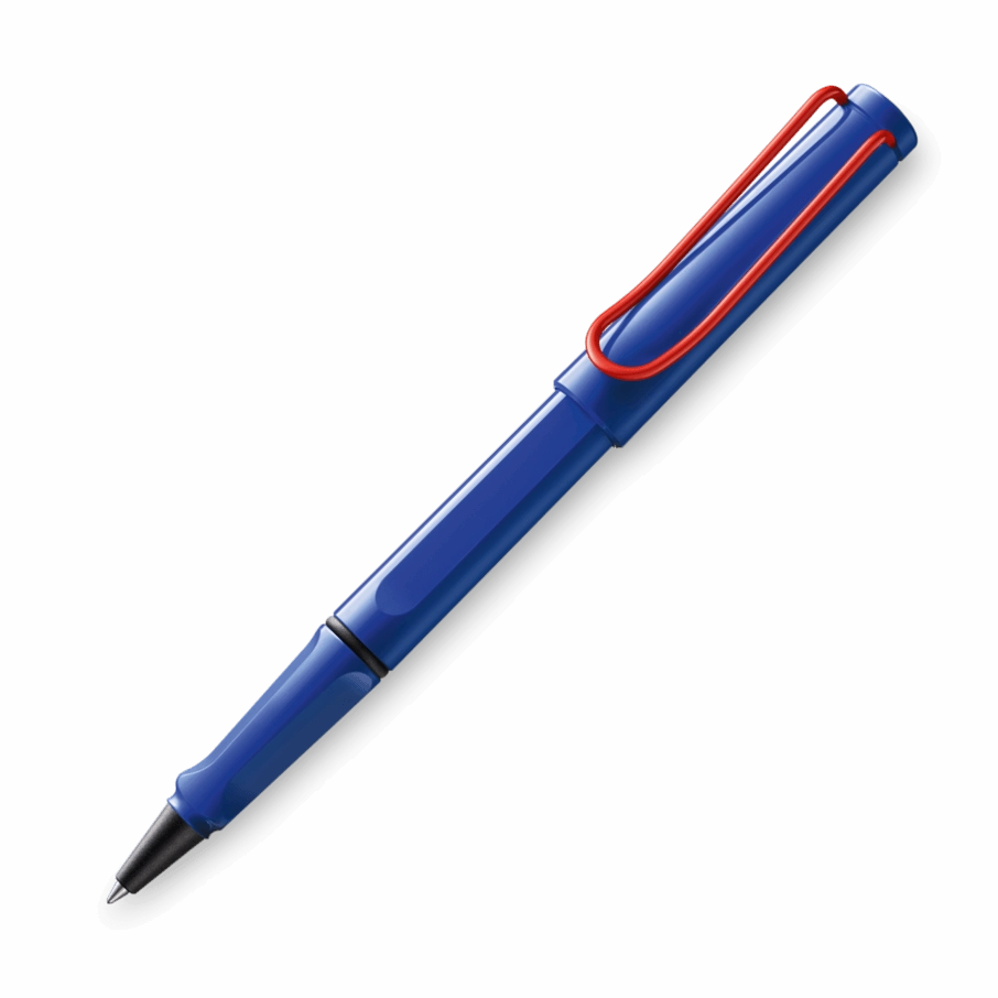 collectible Lamy Safari Blue & Red Rollerball Pen