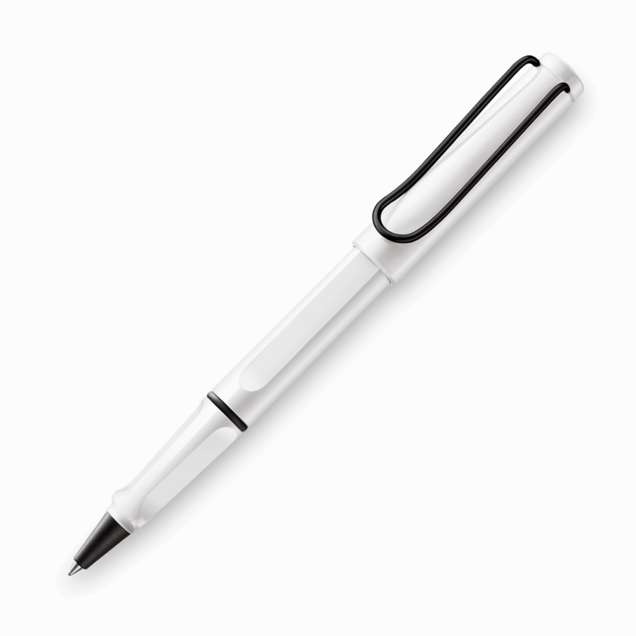 Lamy Safari White & Black Rollerball Pen magnetic soft