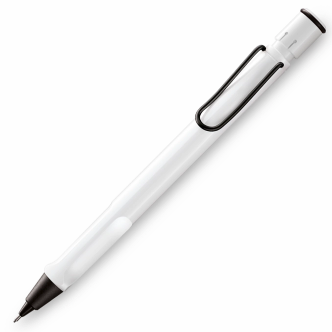 plastic flat Lamy Safari White And Black Mechanical Pencil