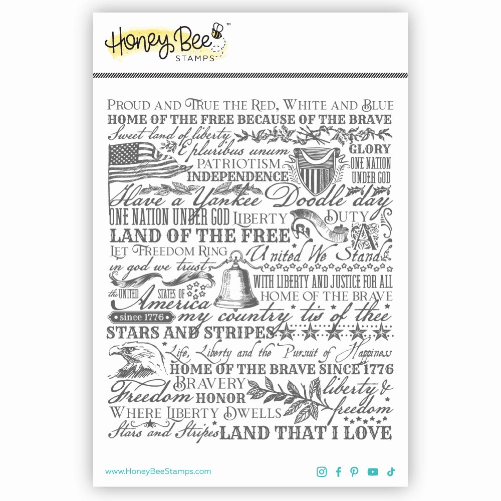 Land Of The Free - 5X6 Cling Stamp popular