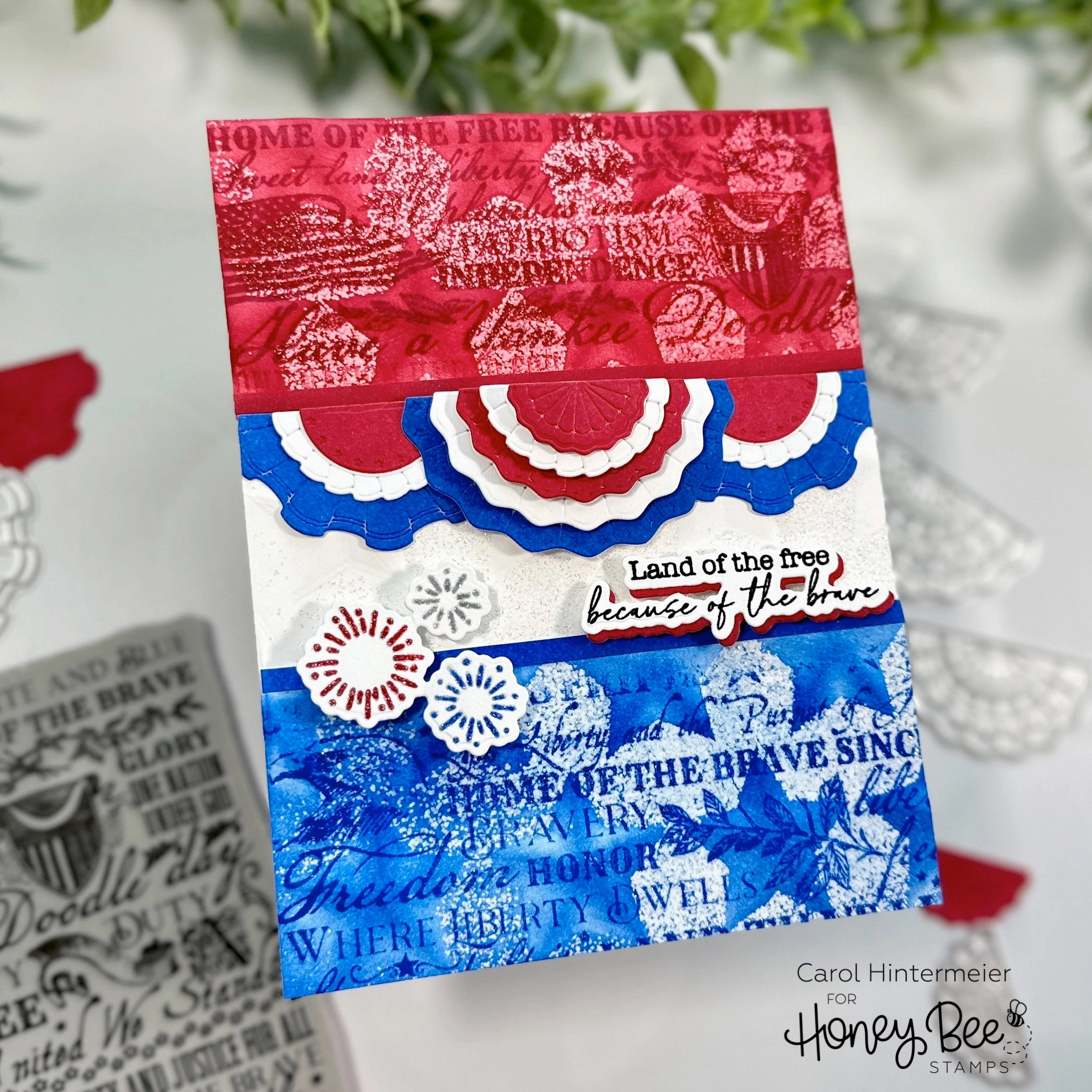 Land Of The Free - 5X6 Cling Stamp kit robust
