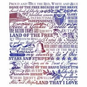 Land Of The Free - 5X6 Cling Stamp round