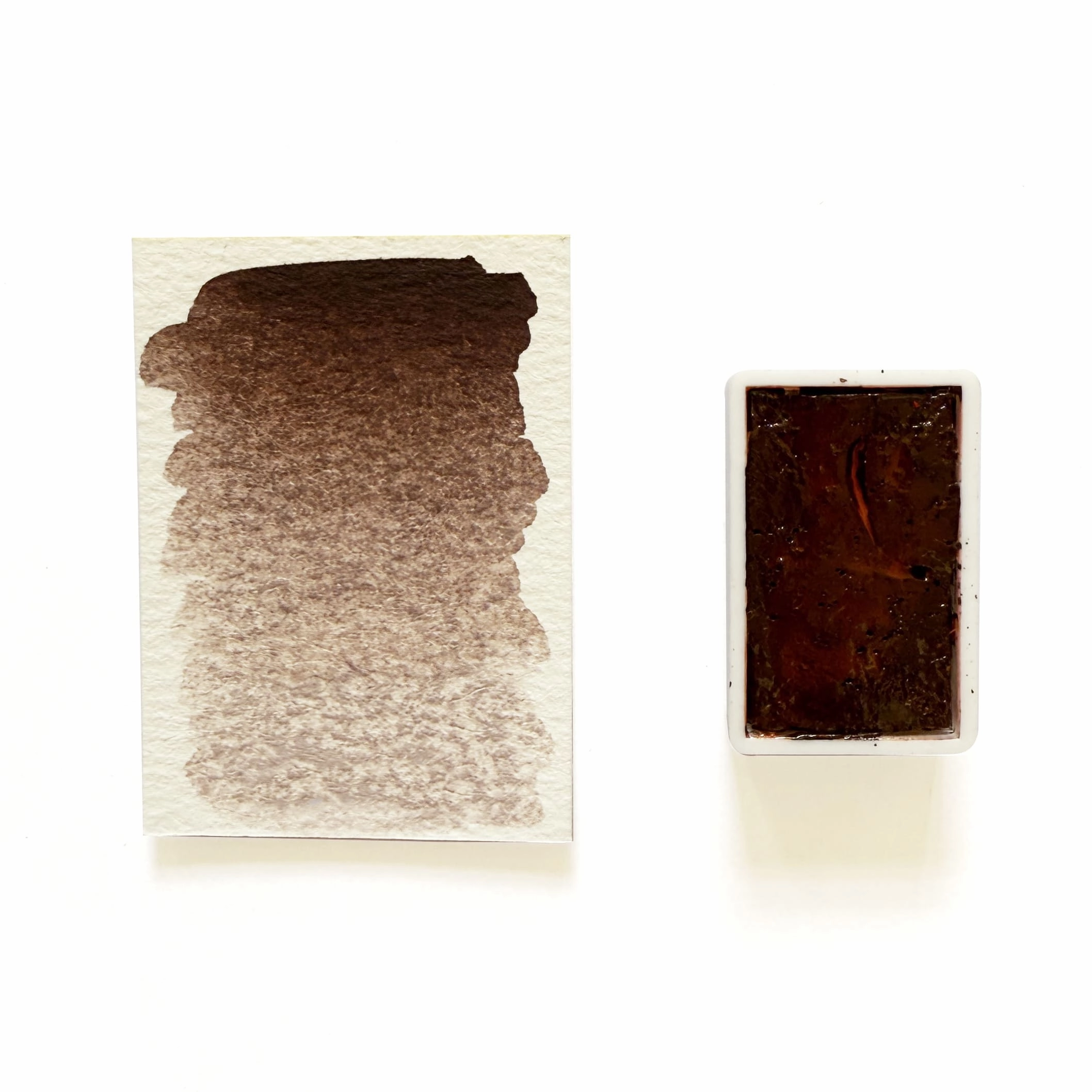 exclusive strong Burnt Umber Pbr7 - Artist Grade Handmade Honey Based Watercolor Paint Full Pan 3.2Ml