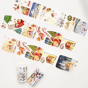 single Pre-Cut Reindeer'S Journey Wide Washi / Pet Tape