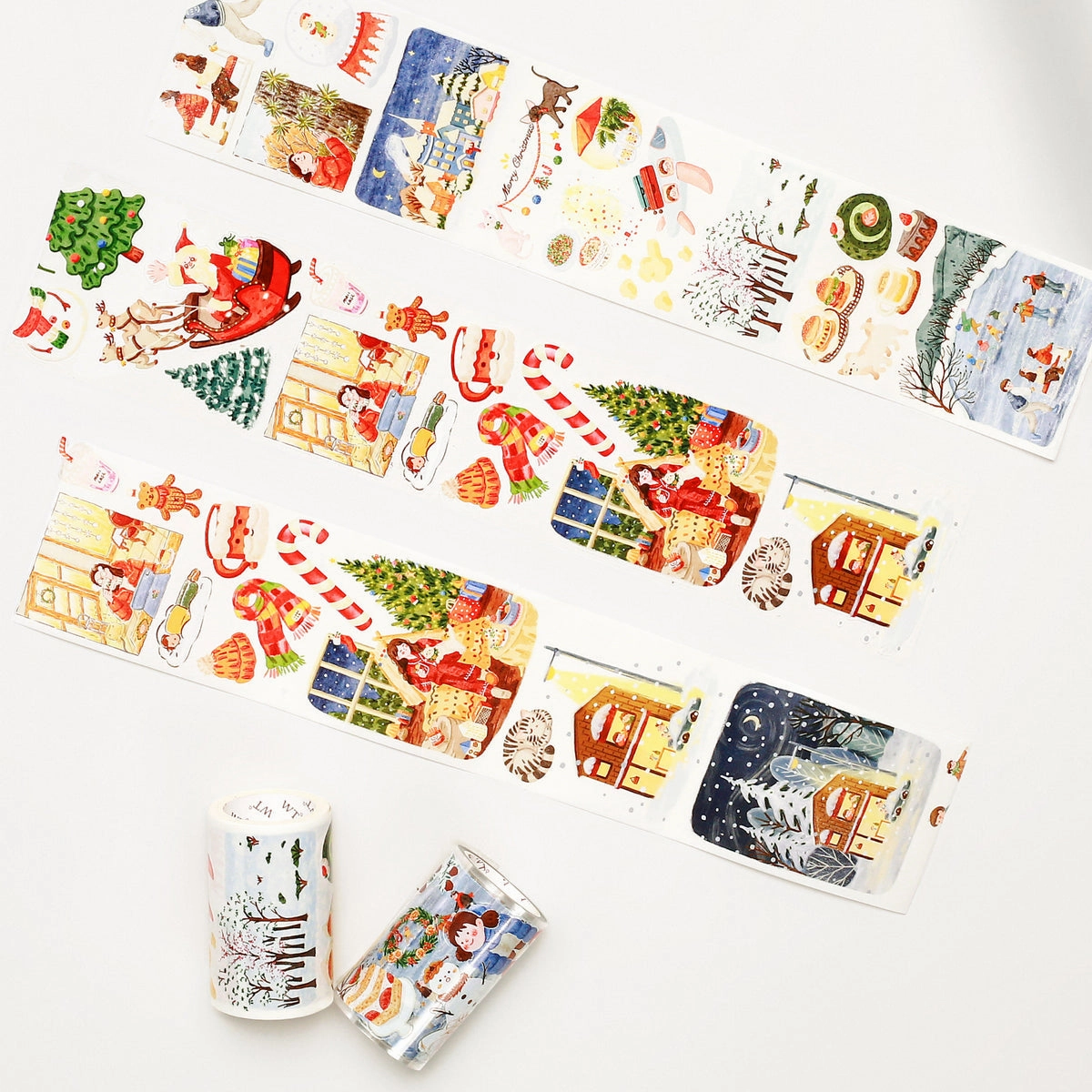 single Pre-Cut Reindeer'S Journey Wide Washi / Pet Tape