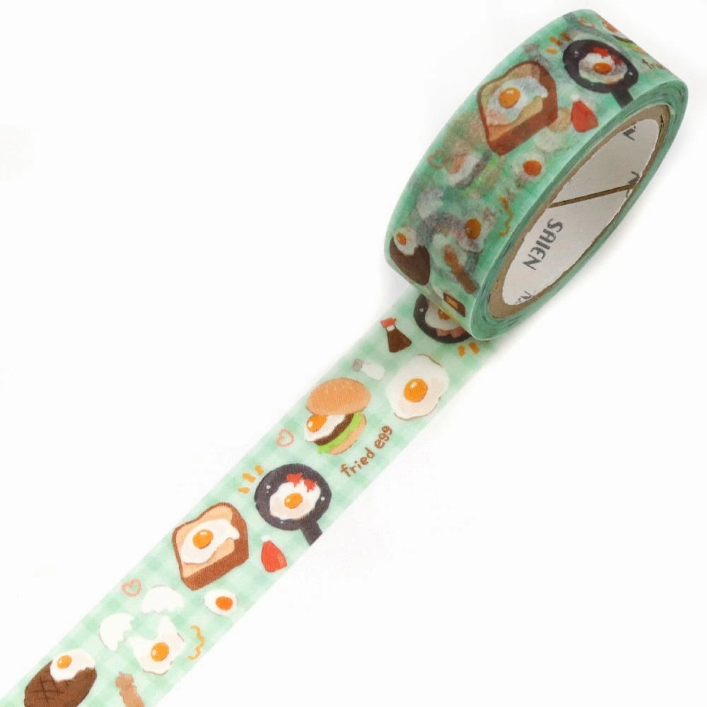 Saien Washi Tape - Fried Egg tiny retractable