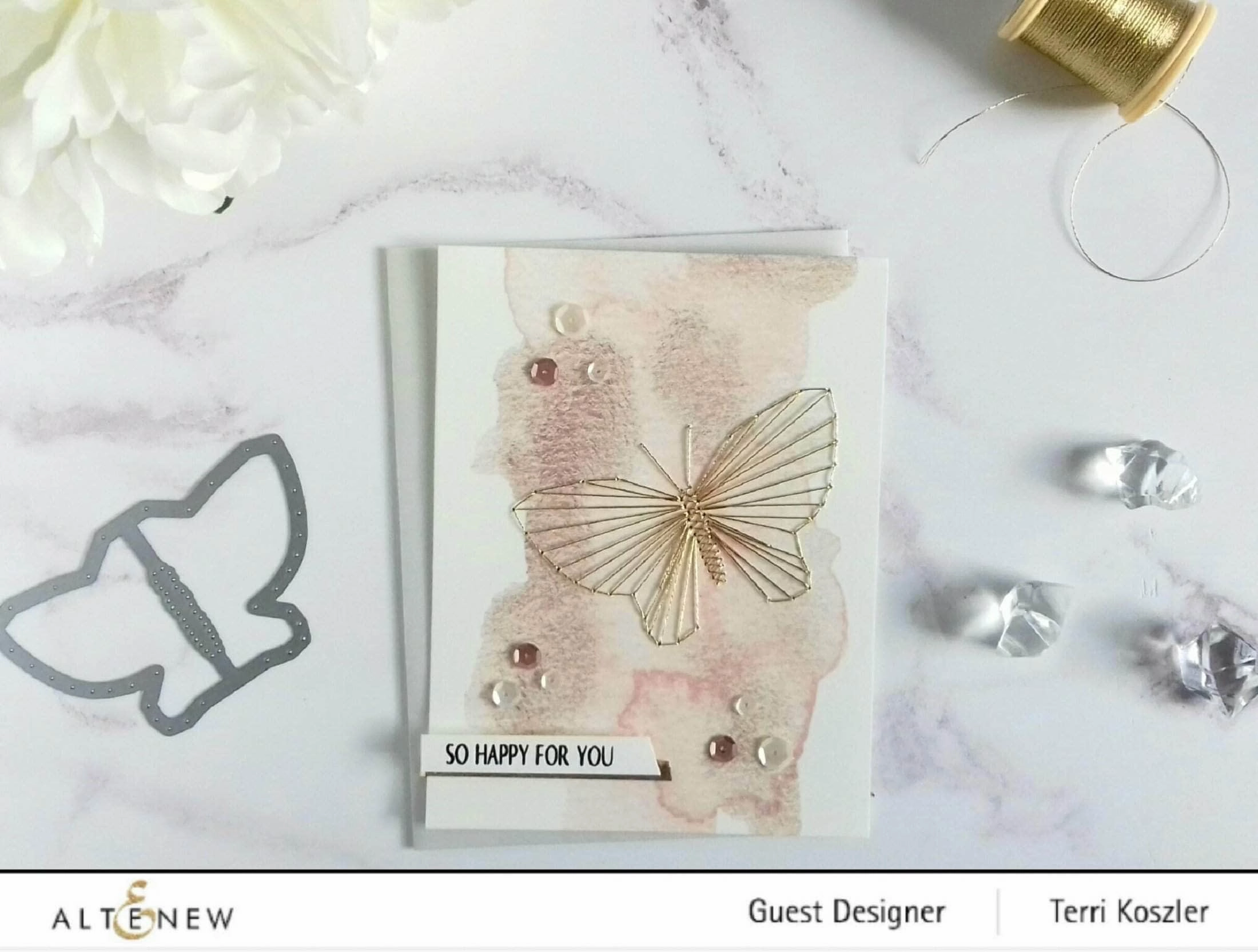 small String Art Butterfly Die