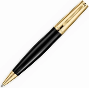 Versace Cosmos Black/Gold Ballpoint Pen metallic short