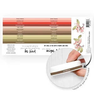 Round Ink Pads Label Set  - Martian Terrain, Coffee Break, NatureS Wonders tiny bamboo