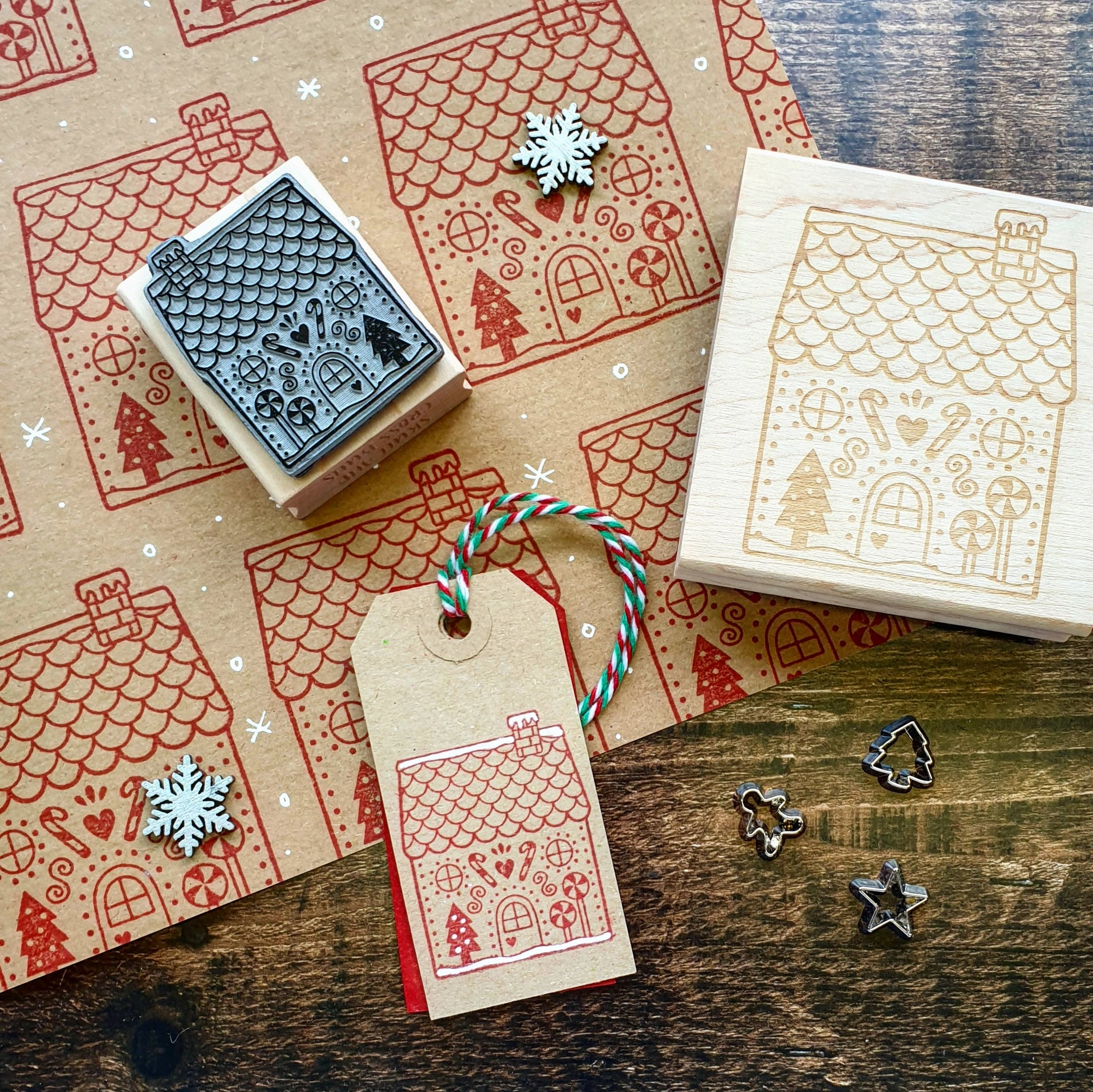 finest Christmas Gingerbread House Rubber Stamp
