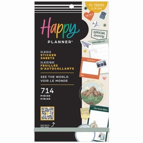 Happy Planner Classic Sticker Value Pack - See The World budget mini