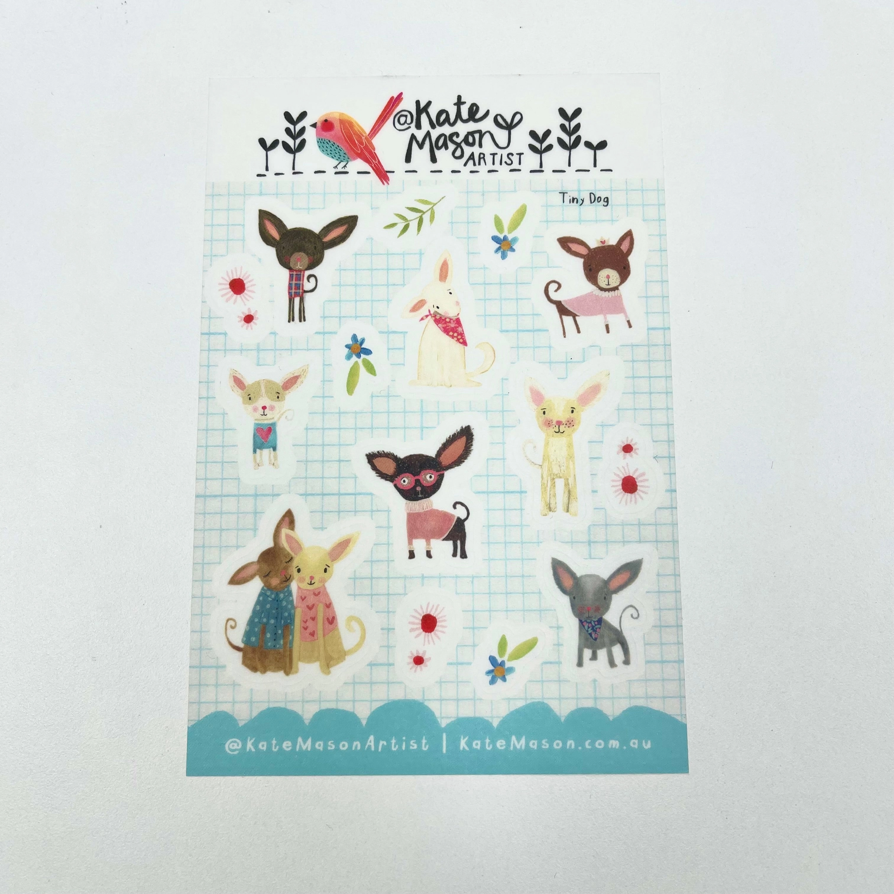 Kate Mason Sticker Sheet - Tiny Dog superior refillable
