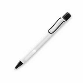 Lamy Safari White & Black Ballpoint Pen waterproof