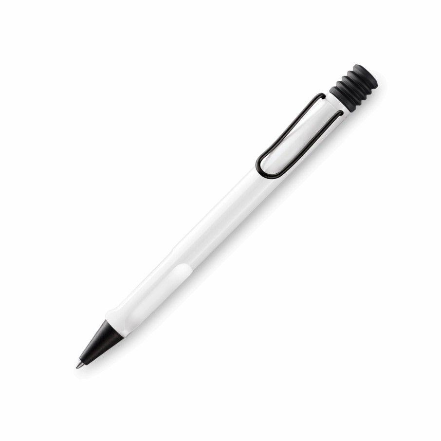 Lamy Safari White & Black Ballpoint Pen waterproof