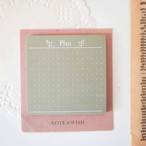 Leafy Plans Memo Pad portable